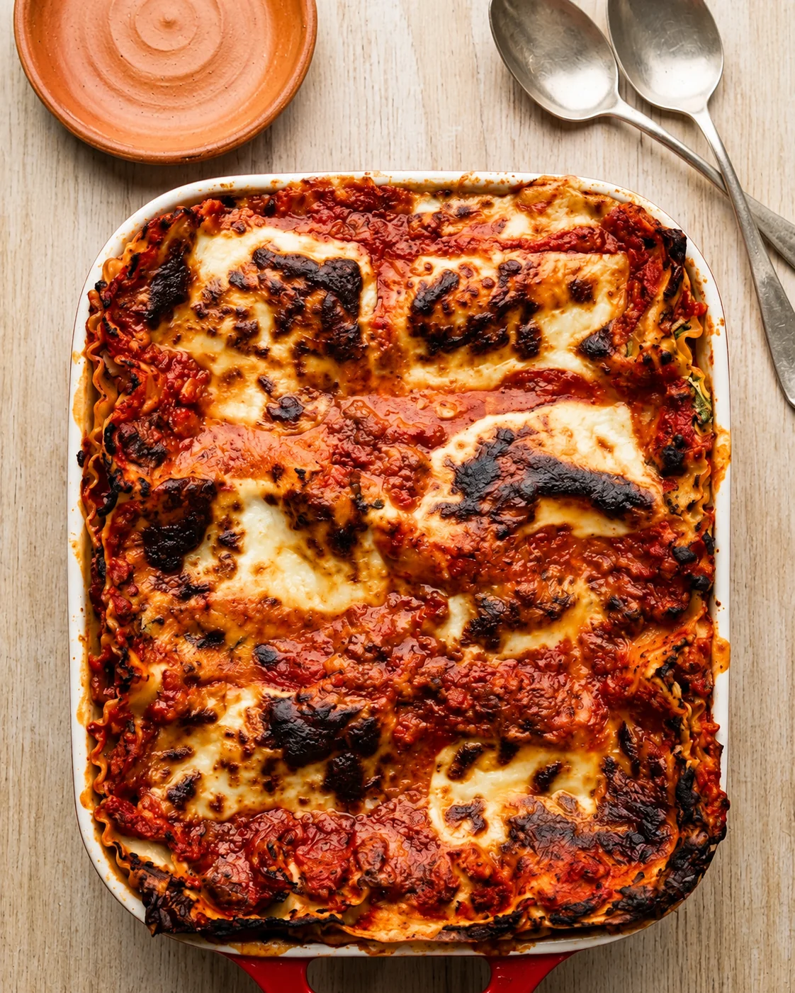 Oven-baked lasagna with homemade meat sauce at 4 St Pizza Ltd Calgary